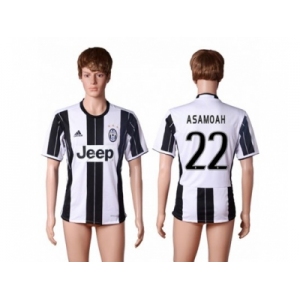 Juventus #22 Asamoah Home Soccer Club Jersey 3