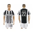 Juventus #22 Asamoah Home Soccer Club Jersey