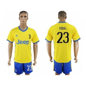 Juventus #23 Vidal Away Soccer Club Jersey