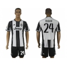 Juventus #24 Rugani Home Soccer Club Jersey 1