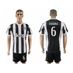 Juventus #6 Khedira Home Soccer Club Jersey 1