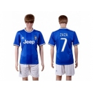 Juventus #7 Zaza Away Soccer Club Jersey 1