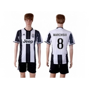 Juventus #8 Marchisio Home Soccer Club Jersey 3