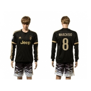 Juventus #8 Marchisio SEC Away Long Sleeves Soccer Club Jersey