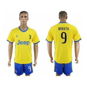 Juventus #9 Morata Away Soccer Club Jersey