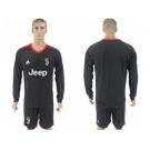 Juventus Blank Black Goalkeeper Long Sleeves Soccer Club Jersey