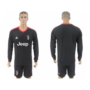 Juventus Blank Black Goalkeeper Long Sleeves Soccer Club Jersey