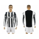 Juventus Blank Home Long Sleeves Soccer Club Jersey