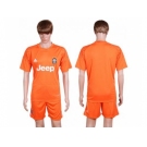 Juventus Blank Orange Goalkeeper Soccer Club Jersey