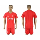 Juventus Blank Red Goalkeeper Soccer Club Jersey