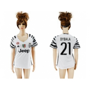 Women's Juventus #21 Dybala Sec Away Soccer Club Jersey