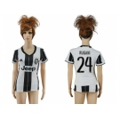 Women's Juventus #24 Rugani Home Soccer Club Jersey