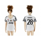 Women's Juventus #28 Khedira Sec Away Soccer Club Jersey