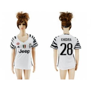 Women's Juventus #28 Khedira Sec Away Soccer Club Jersey