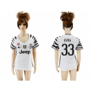 Women's Juventus #33 Evra Sec Away Soccer Club Jersey