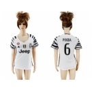 Women's Juventus #6 Pogba Sec Away Soccer Club Jersey