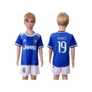 Juventus #19 Bonucci Away Kid Soccer Club Jersey