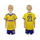 Juventus #21 Dybala Away Kid Soccer Club Jersey