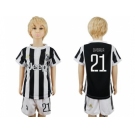 Juventus #21 Dybala Home Kid Soccer Club Jersey