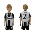 Juventus #21 Pirlo Home Away Kid Soccer Club Jersey