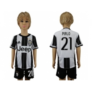 Juventus #21 Pirlo Home Away Kid Soccer Club Jersey