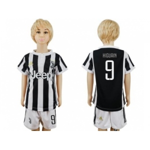 Juventus #9 Higuain Home Kid Soccer Club Jersey