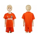 Juventus Blank Orange Goalkeeper Kid Soccer Club Jersey