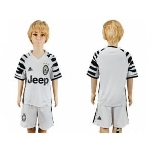 Juventus Blank Sec Away Kid Soccer Club Jersey