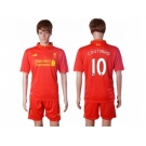 Liverpool #10 Coutinho Red Home Soccer Club Jersey1