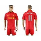 Liverpool #11 Firmino Red Home Soccer Club Jersey1