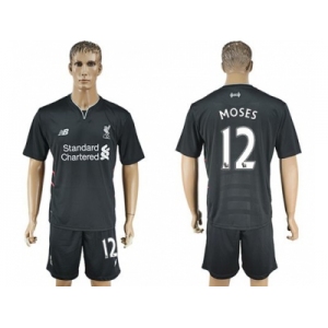 Liverpool #12 Moses Away Soccer Club Jersey