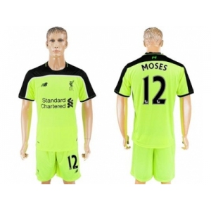 Liverpool #12 Moses Sec Away Soccer Club Jersey