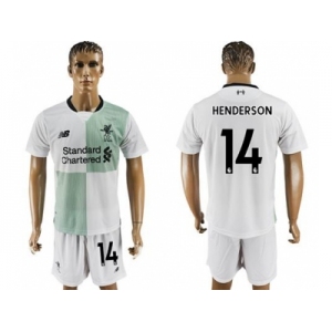 Liverpool #14 Henderson Away Soccer Club Jersey2