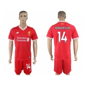 Liverpool #14 Henderson Red Home Soccer Club Jersey
