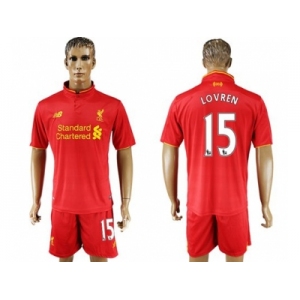 Liverpool #15 Lovren Red Home Soccer Club Jersey