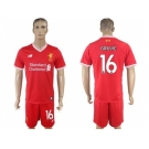 Liverpool #16 Grujic Red Home Soccer Club Jersey