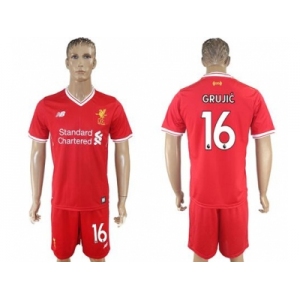 Liverpool #16 Grujic Red Home Soccer Club Jersey