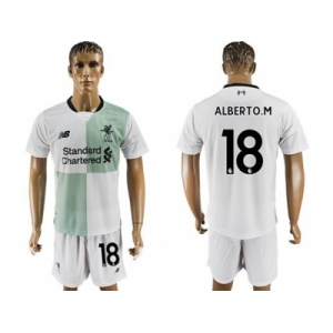 Liverpool #18 Alberto.M Away Soccer Club Jersey1