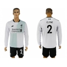 Liverpool #2 Clyne Away Long Sleeves Soccer Club Jersey