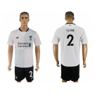 Liverpool #2 Clyne Away Soccer Club Jersey1