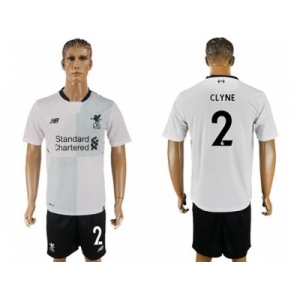 Liverpool #2 Clyne Away Soccer Club Jersey1