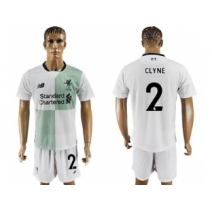 Liverpool #2 Clyne Away Soccer Club Jersey2