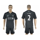 Liverpool #2 Clyne Away Soccer Club Jersey3