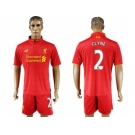 Liverpool #2 Clyne Red Home Soccer Club Jersey1