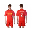 Liverpool #2 Johnson Red Home Soccer Club Jersey