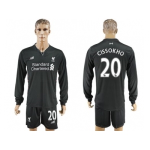 Liverpool #20 Cissokho Away Long Sleeves Soccer Club Jersey