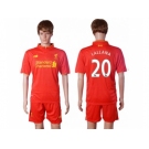 Liverpool #20 Lallana Red Home Soccer Club Jersey1