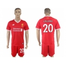 Liverpool #20 Lallana Red Home Soccer Club Jersey