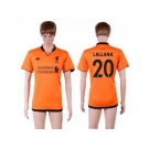 Liverpool #20 Lallana Sec Away Soccer Club Jersey