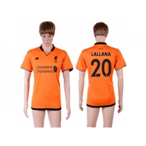 Liverpool #20 Lallana Sec Away Soccer Club Jersey